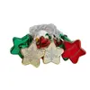 Luzes de Fio Estrelas Pentagonais Galvanizadas LED Amazon Transfronteiriças Floco de Neve Dia de Natal Decoração de Atmosfera Bola Luo Luzes Piscantes