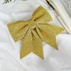 Adornos navideños transfronterizos con lentejuelas de oro rojo y lazo de algodón perlado, colgante decorativo para árbol de Navidad