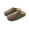 Mules Estilo Old Money Masculino Outono Roupa Externa Escritório Preguiçoso Slip-on Masculino Bico Fechado Solado Macio Ken Sapatos Semiabertos