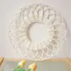 Decorações de Parede de Rattan Boêmio Nórdico Decorações de Parede Redondas Pingente de Parede para Sala de Estar de Hospedagem Decoração de Parede Pendurada