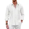 Camisa Floral Tendência Estilo Europeu e Americano Camisa Listrada de Manga Longa Masculina Casual Elegante Solta Top Retro Americano