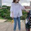 Camisa Blanca para Mujer Diseño con Sentido Nicho Camisa de Muñeca Top de Manga Media Vestido de Verano Estilo Francés Pequeña Chic Camisa Pequeña