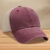 Boné de Baseball Lavado Vintage Tendência Europeu e Americano Proteção Solar de Verão para Mulheres Boné de Tela Chapéu de Sol Bordado com Logo Personalizado para Homens