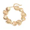 Diseño europeo y americano costura hecha a mano textura de aleación concha de caracola collar creativo metal animal marino collar mujer