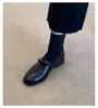 Mocasines Retro Franceses de Piel para Mujer Mary Janes de Correa Única Perezosos para Viajar Tacón Grueso Versátiles Zapatos Pequeños de Piel
