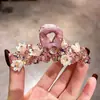Lenguaje de las Flores del Cuarzo Rosa~¡Campanilla de Viento de Cristal Imitación Dulce para el Cabello de Mujer! Nuevo Clip de Tiburón para la Parte Trasera de la Cabeza Clip para Medio Peinado
