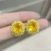 Banhado a ouro 24K on-line venda quente colorido diamante girassol anel pingente colar brincos de noivado terno de jóias