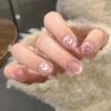 Armadura para llevar en la mano Corazón Amor Desmontable Reutilizable Arte de uñas Blanco