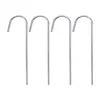 Estacas de tierra en forma de U, estacas para cubierta de suelo de césped, estacas tipo 7 para tienda de campaña exterior, estacas para tela de suelo de jardinería, estacas de acero galvanizado, estacas para tela antihierbas