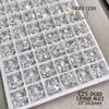 Pedras Strass Brilhantes de Zircônia K9 para Nail Art (Sem Base), Acessórios Brancos de Luxo Acabados para Unhas Ovais e Retangulares