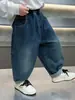 Pantalones Vaqueros Curvos para Niños Primavera y Otoño 2026 Estilo Coreano Frescos Sueltos Jeans Pantalones de Comercio Exterior para Bebé