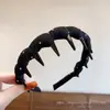 Diadema de estilo de cabello para la frente de caña alta 2026, versátil con dientes para un agarre antideslizante, diadema para lavarse la cara, colección de accesorios para el cabello para mujeres