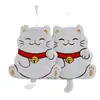 Linda Toalla de Mano Gato de la Suerte 0kg para Niños, Paño de Baño Engrosado, Pañuelo Doméstico Colgable para Cocina