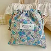 Suministro Transfronterizo Bolsa Pequeña de Algodón con Cordón Floral Bolsa de Almacenamiento para el Hogar y Viajes Clasificación Miscelánea Almacenamiento Bolsa de Algodón Fuente