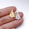 Acero inoxidable pulido espejo accesorios para árbol de Navidad DIY collar pulsera árbol de hoja perenne pequeños accesorios
