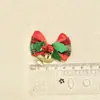 Acessórios diy do laço do Natal mini linho sino da árvore de Natal pendente decoração da caixa de presente