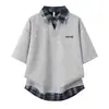 Camisa polo premium para o verão masculino, camiseta de manga curta, simples e moderna, corte solto, versátil, marca da moda, camiseta estudantil de meia manga com gola