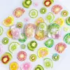 Lindos Caricaturas Frutas en Relieve Verano Sandía Limonada Durazno Pegatinas para Uñas Uñas Portables Calcomanías para Cara Uñas