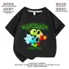 2025 Plantas Contra. Ropa de Zombies Ropa de Verano de Manga Corta para Niños Nuevo Estilo Camiseta de Algodón para Niños y Niñas Verano Manga Media Moderna 3
