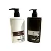 Em estoque frasco PET quadrado plano de 400ml para shampoo, gel de banho, desinfetante para as mãos com dispensador pump