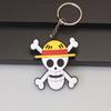 Llavero colgante de doble cara de Luffy Sauron de segunda generación de One Piece, calavera pirata, hueso, dibujos animados, anime, material clave, adornos
