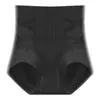 Ropa interior moldeadora abdominal de vendaje negro de cintura alta para mujer 2024 nuevo talla grande chica rellenita abdomen posparto sin costuras cadera