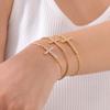Pulseira de ouro ajustável cruz de zircônia personalidade moda europeia e americana joias água do riacho da primavera PBR-138