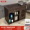 Mesa de Té Móvil, Mesa de Té Pequeña para Balcón, Uso en Casa, Sala de Estar, Carrito de Té con Ruedas, Mesa de Té Kung Fu, Gabinete de Té, Juego de Té con Calentador de Agua Integrado