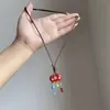 Collar de Cadena Larga de Cerámica Color Dopamina con Corazón Hecho a Mano con Cuentas para Mujer, Accesorio Estilo Vacaciones en la Playa