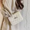 Bolso Pequeño Cuadrado de Moda 2026 para Mujer, Patrón Único de Diamantes, Nuevo Estilo Coreano, Bolso de Mano Sencillo para Verano