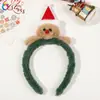 Faixa de Cabeça de Natal Transfronteiriça Qiyue Faixa de Cabeça com Galhos de Rena Decorações de Natal Fivela Plástica para Cabeça de Crianças Decoração de Festa