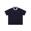 Camiseta de Manga Corta a Cuadros en Contraste con Costuras Nicho para Hombre Verano 2025 Nueva Retro Holgada con Cuello Polo Top Casual