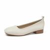 Zapatos de Trabajo Profesionales Negros de Piel Suave para Mujer 2025 Nuevos Zapatos de Oficina Cómodos con Suela Suave de Punta Cuadrada Baja para Primavera y Otoño