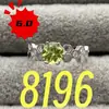 Anel de olivina natural 6*6M cristal lapidado incrustado à mão tesouro de cor live pequeno livro vermelho live fornecimento de fábrica