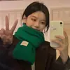 Bufanda de Mujer 2026 Nueva de Invierno Gruesa Cálida Tejida con Estilo Coreano para Estudiantes, Pequeño Accesorio Calentador de Cuello