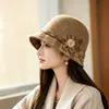 Gorros engrosados y cálidos de otoño e invierno para madres, adecuados para primavera y otoño, diseñados para mujeres mayores, abuelas y mujeres de edad avanzada; también conocidos como sombreros de pescador para personas de mediana edad y mayores