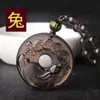Collar con Colgante de Hebilla de la Paz de Obsidiana Hielo Signo del Zodíaco para Hombre Collar para Mujer Año del Zodíaco Tigre Colgante Patronus