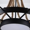Lustre Estilo Industrial Oito Lâmpadas Corda de Cânhamo Retro Sala de Estar Sala de Jantar Café Iluminação Decorativa Criativa Luxo Leve Bambu Rattan Mesa de Jantar