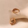Europeu e Americano Latão Banhado a Ouro Verdadeiro 18K Cor Zircon Requintado Luz Luxo Brinco Design Oval Ins Estilo Retro Ear Buckle