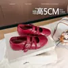 Sapatos Mary Jane Estilo Ballet Cor Prata Salto Escondido para Mulheres, Lançamento Primavera 2026 Bico Redondo Versátil Casual