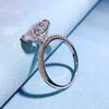 Joias Mu Jing Novo Anel Simples de Seis Garras em Prata S925 Anel de Casamento e Noivado Anel com Micro Diamantes Anel de Pedido