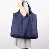 Bolsa de Compras Plegable Impermeable Extra Grande de Tela Oxford Bolso de Hombro Gran Capacidad Bolsa de Almacenamiento para Supermercado Color Sólido Bolsa Plegable Ecológica
