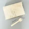 Cuchillo, Tenedor, Cuchara Desechables de Madera, Tenedor para Fruta y Postre, Logo Personalizable, Cubiertos de Madera Ecológicos, Cuchara de Madera Biodegradable al por Mayor