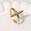 Anillo de Acero de Titanio de Estilo Europeo y Americano Transfronterizo Que No Se Desvanece, Anillo de Diseño Nicho, Anillo de Acero Inoxidable de Estilo Simple y Cool