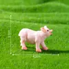 Micro paisajismo creativo pastoral ternero cordero granjero granja paisajismo DIY accesorios decorativos mini miniatura pequeños adornos
