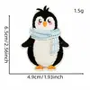 Patch Bordado de Pinguim com Floco de Neve de Desenho Animado de Inverno Patch de Decoração de Natal Patch Termocolante Acessório para Roupa Etiqueta Bordada para Computador