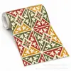 Impressão UV Adesivo de parede Auto-adesivo Verde oliva Vermelho cerâmica Azulejos quadrados Decoração de parede Impressão personalizada Atacado