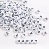 4*7mm Acrílico Letra Inglesa Cuadrado Colorido DIY Hecho a Mano Collar de Perlas Cuentas Sueltas Accesorios de Joyería Fabricante