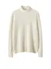 Suéter de Punto Básico Versátil Consinee 100% Cachemira Pura para Mujer, Cuello Alto, Holgado y Suave, Suéter Básico Liso