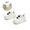 Tenis blancos para mujer con suela antideslizante, plantilla de piel de cerdo de hierba Ula, nuevo modelo de otoño 2026, zapatos casuales versátiles de cuero genuino